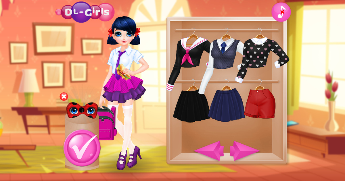 Image Dotted Girl Back to School