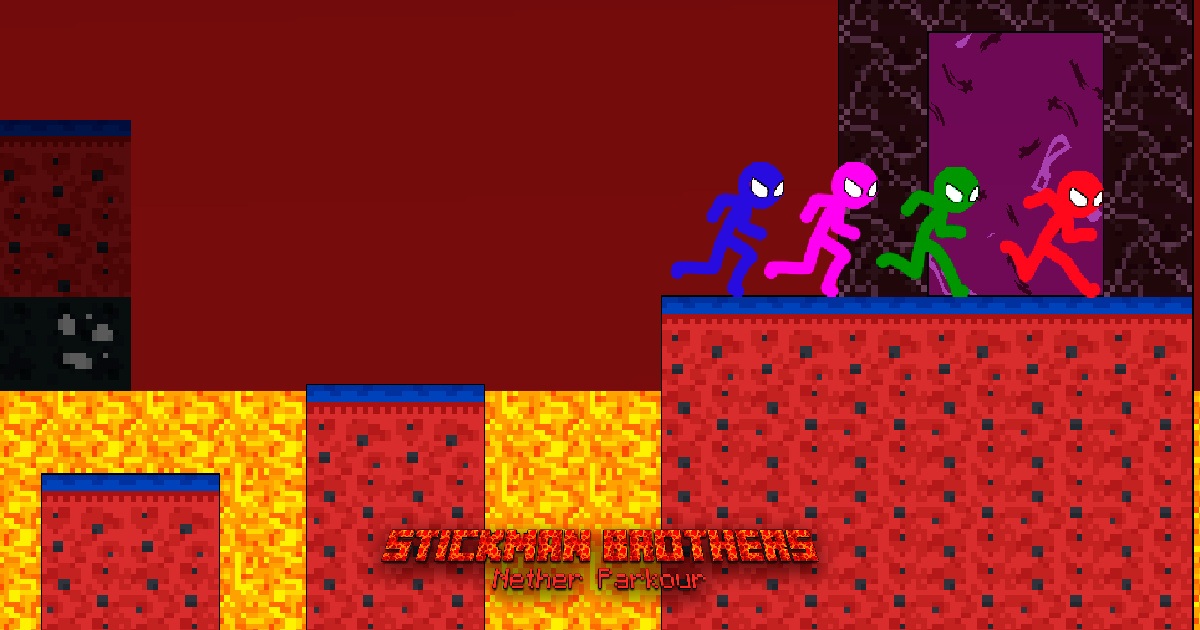 Image Stickman Brothers Nether Parkour